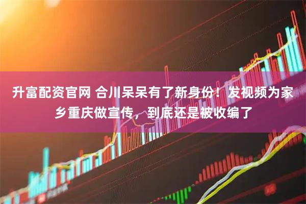 升富配资官网 合川呆呆有了新身份！发视频为家乡重庆做宣传，到底还是被收编了